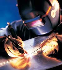 TIG Welder at Work